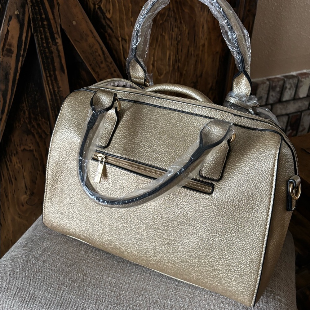 Bella Rose Closet Elegant Gold Satchel 3 Piece - Picture 9 of 16